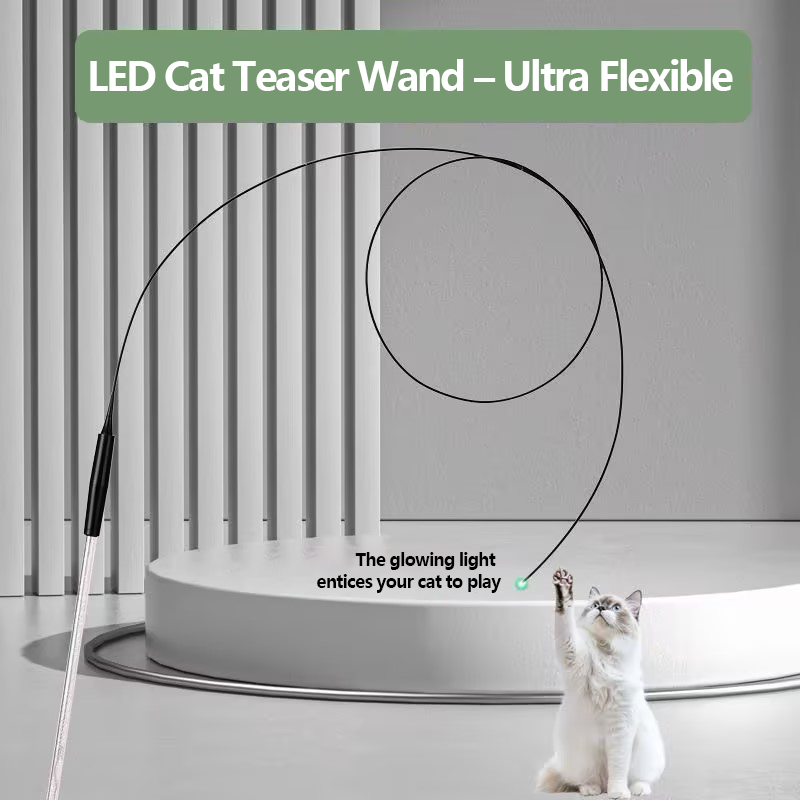 2026👉 Veterinarian Developed😻Laser Cat Teaser Stick😼Innovative Self-Play Fishing Rod & Hunting Toy for Cats