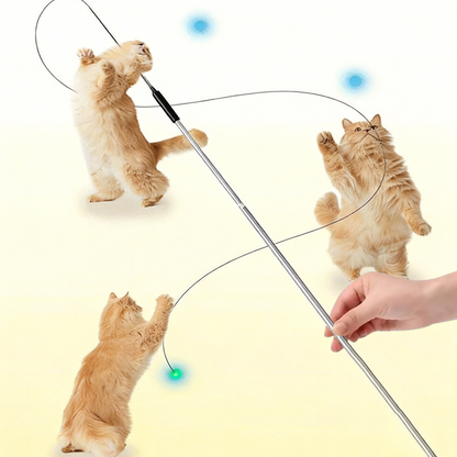 2026👉 Veterinarian Developed😻Laser Cat Teaser Stick😼Innovative Self-Play Fishing Rod & Hunting Toy for Cats