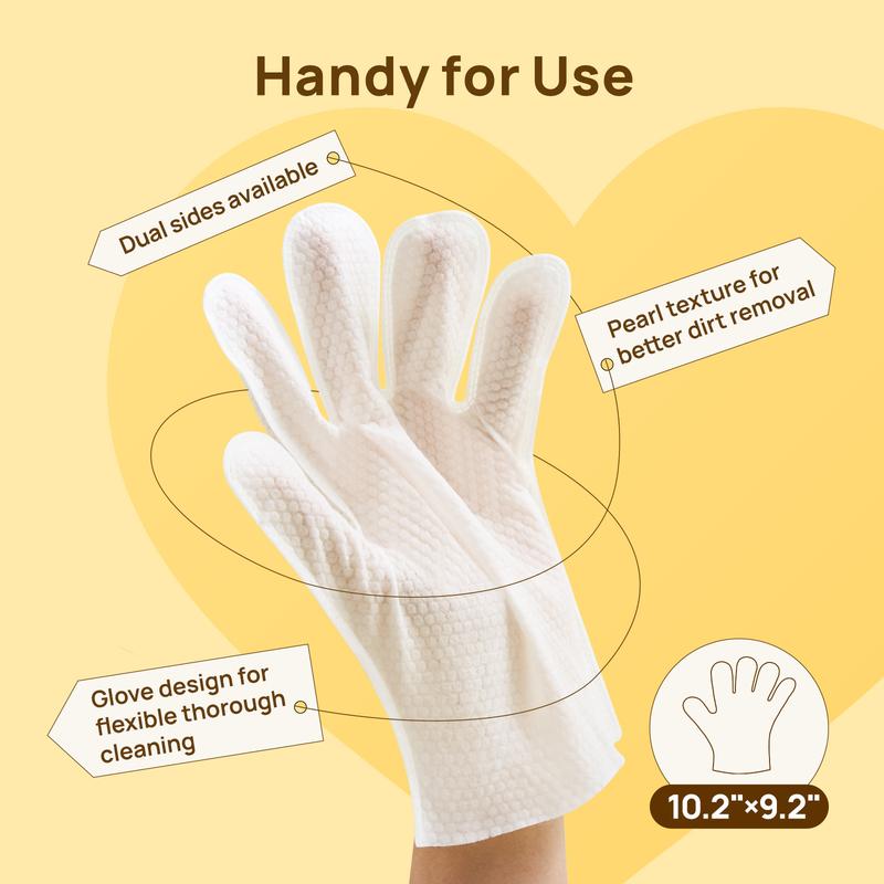 🧤 HZA™ PET Glove Wipes | High-Efficiency Deodorizing & Grooming Gloves