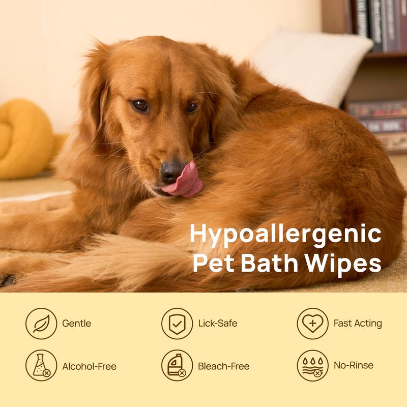 🧤 HZA™ PET Glove Wipes | High-Efficiency Deodorizing & Grooming Gloves