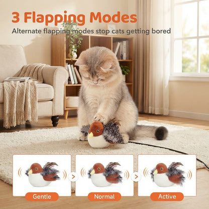 🐾Realistic Interactive Bird Toy: Unleash Your Cat's Hunting Instincts & Keep Wildlife Safe – The Ultimate Indoor Experience🐥