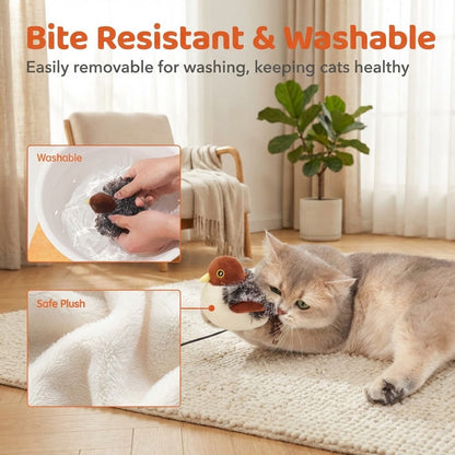 🐾Realistic Interactive Bird Toy: Unleash Your Cat's Hunting Instincts & Keep Wildlife Safe – The Ultimate Indoor Experience🐥
