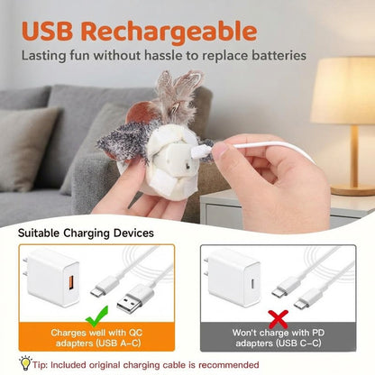 🐾Realistic Interactive Bird Toy: Unleash Your Cat's Hunting Instincts & Keep Wildlife Safe – The Ultimate Indoor Experience🐥